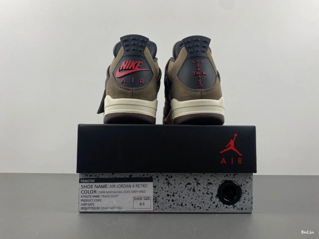 Bmlin Shoes 4 TS Air AJ4-882335 Travis Scott Retro Jordan Brown x 0730